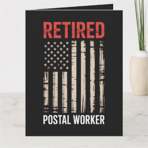 Carte De Remerciements Retraite de travailleur postal à la retraite