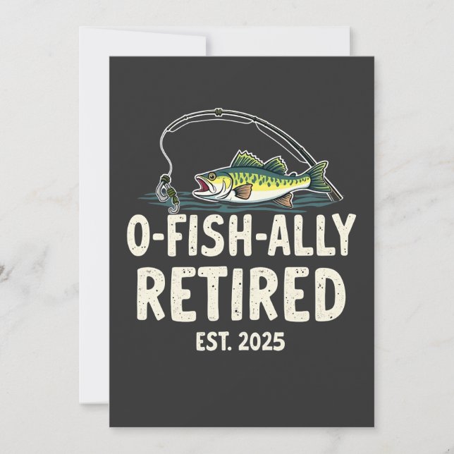 Carte De Remerciements Retraité Est. 2025 Retraite Fisher Papa (Devant)