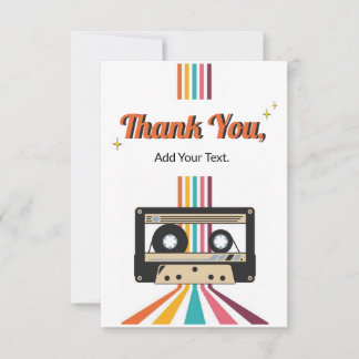 Carte De Remerciements Retro Appreciation - Thank You Card