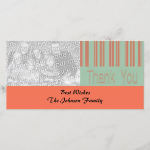 Carte De Remerciements Rétro aqua et pieds oranges