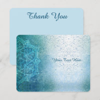 Retro Boho Floral Mandala Zen Bleu clair