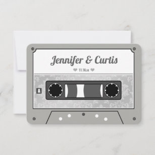 Carte De Remerciements Retro Cassette Tape Mariage Faveur