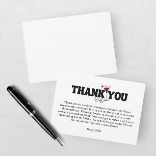 Carte De Remerciements Rétro Chanceuse en amour Vegas Enterrement de vie
