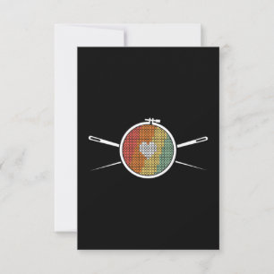 Carte De Remerciements Retro Cross Stich