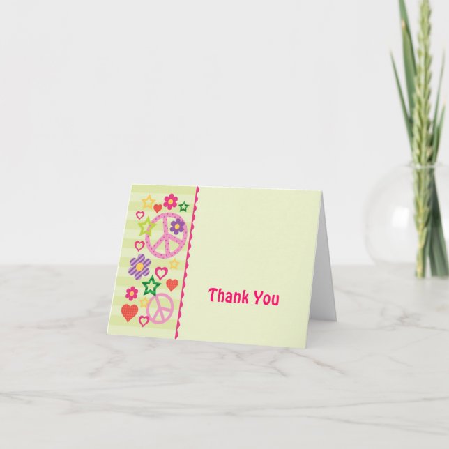 Carte De Remerciements Retro Groovy Thank You Card (Devant)