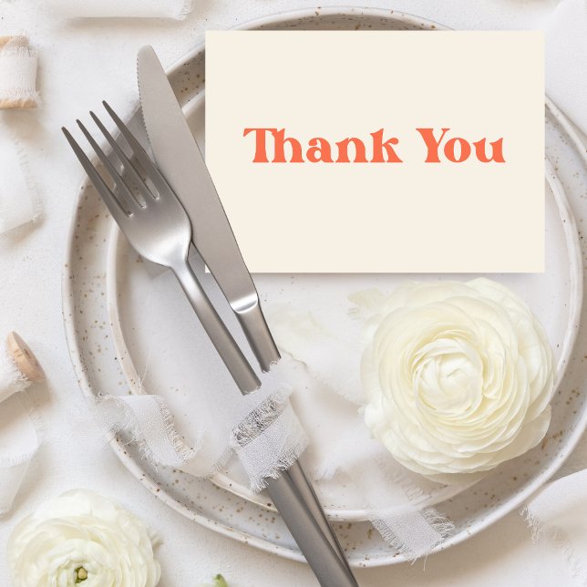 Carte De Remerciements Retro Modern Bold & Chic Mariage (Bold & Chic Retro Modern Wedding Thank you Card
)