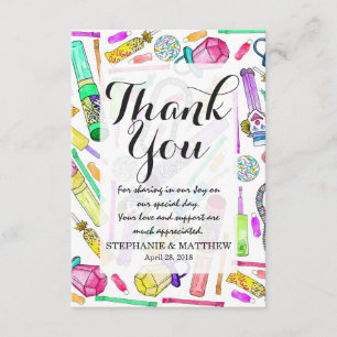 Carte De Remerciements Rétro motif drôle de sucrerie des années 90 au