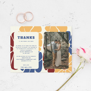 Carte De Remerciements Retro Super Boho Chic Floral Mariage