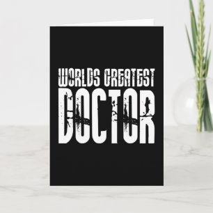 Carte De Remerciements Retro Urban Cool Médecins : Meilleur Docteur au mo