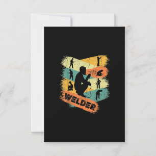 Carte De Remerciements Retro Welder GIft Cadeau Vintage de soudage