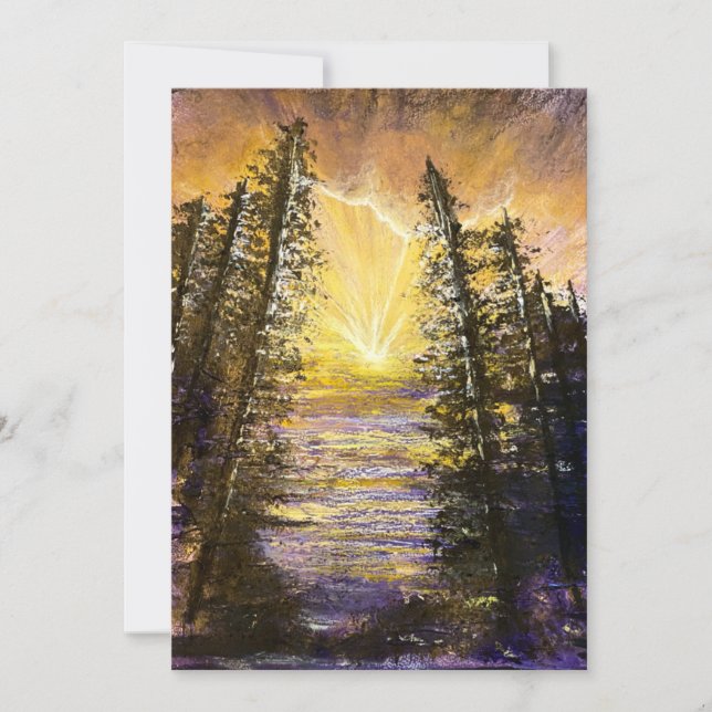 Carte De Remerciements Réveil forestier (Devant)