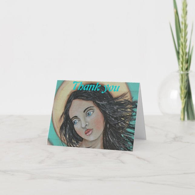 Carte De Remerciements Rêves de turquoise (Devant)