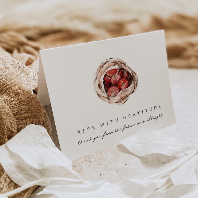Carte De Remerciements "Riche de Gratitude" Marché des mariées Farmers Ma (Créateur téléchargé)