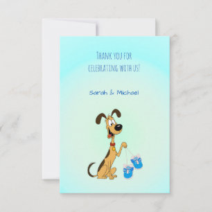 Carte De Remerciements Rico le Chien Baby Boy Shower