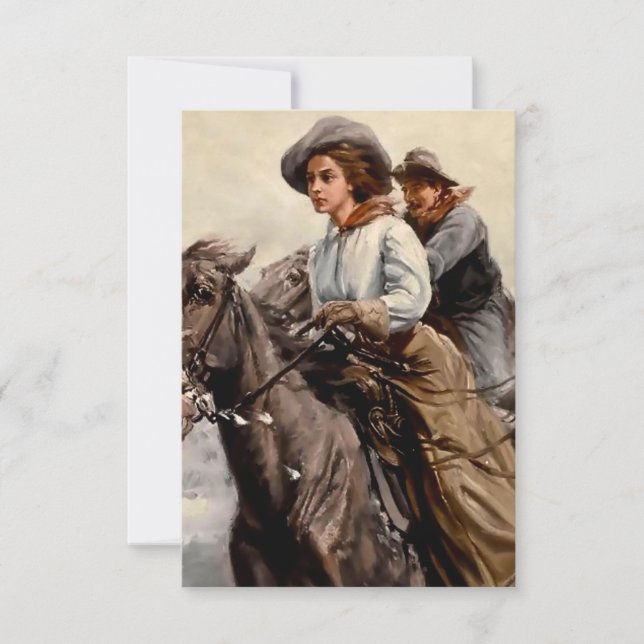 Carte De Remerciements "Riding the Range" par WHD Koerner (Devant)