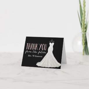 Carte De Remerciements Robe de Mariée Moderne   Remerciements pour la Bab