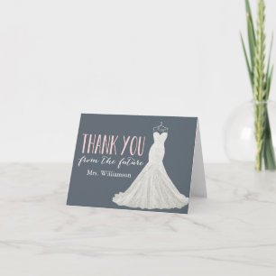 Carte De Remerciements Robe de Mariée Moderne Remerciements pour la Fêt