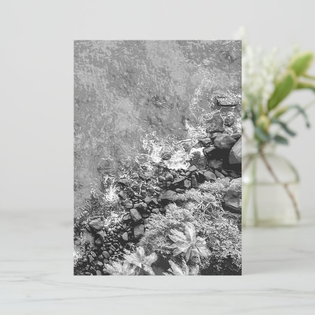 Carte De Remerciements Rochers dans la mer, vue au-dessus 2 (Debout devant)