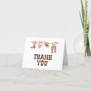 Carte De Remerciements Rodeo Western Cowboy Baby shower