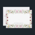 Carte De Remerciements Romantic Floral Monogram Notecard<br><div class="desc">c</div>