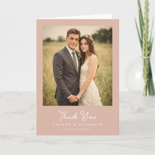 Carte De Remerciements Romantique Rose Rustique Photo