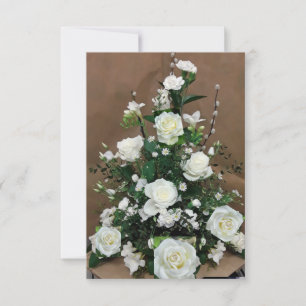 Carte De Remerciements Rosas blancs
