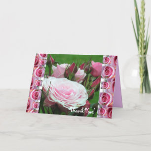 Carte de remerciements rose