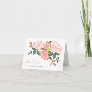 Carte de remerciements rose
