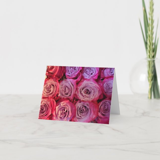 Carte De Remerciements Rose (Devant)