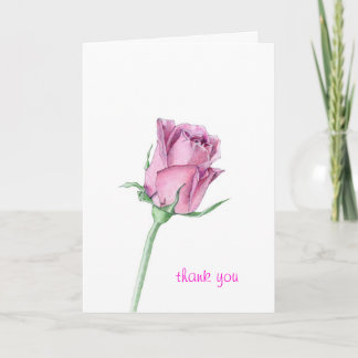 Carte de remerciements rose