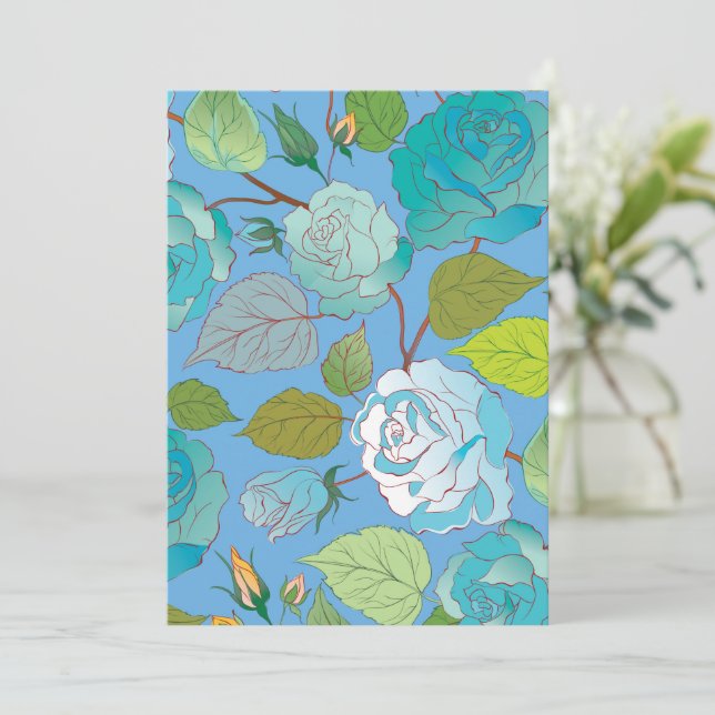 Carte De Remerciements Rose 23 (Debout devant)
