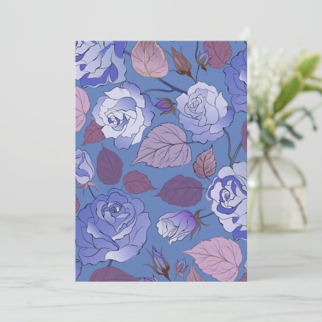 Carte De Remerciements Rose 32 (Debout devant)