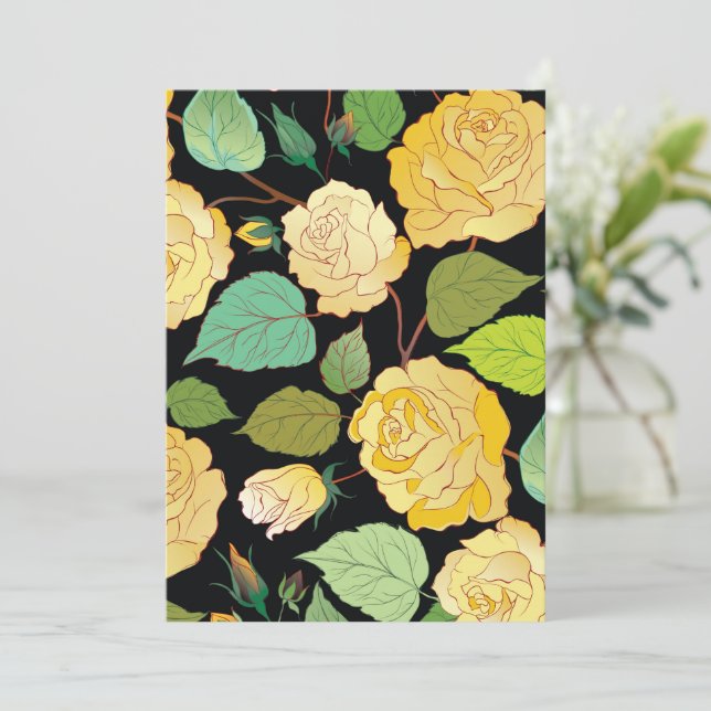 CARTE DE REMERCIEMENTS ROSE 8 (Debout devant)