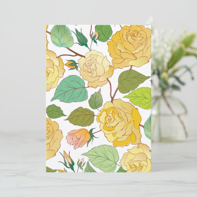 CARTE DE REMERCIEMENTS ROSE 9 (Debout devant)