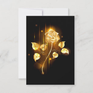 Carte De Remerciements Rose d'or ( rose d'or )