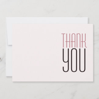 Carte De Remerciements Rose Gold Minimaliste Professionnel Moderne