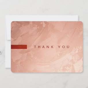 Carte De Remerciements Rose Gold Moderne Toscane & Rouge Modifiable