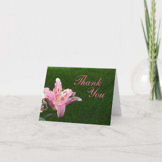 Carte De Remerciements Rose Lily Thank You