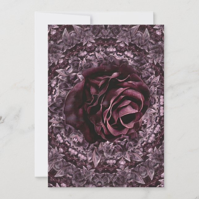 Carte De Remerciements Rose Mandala  (Devant)