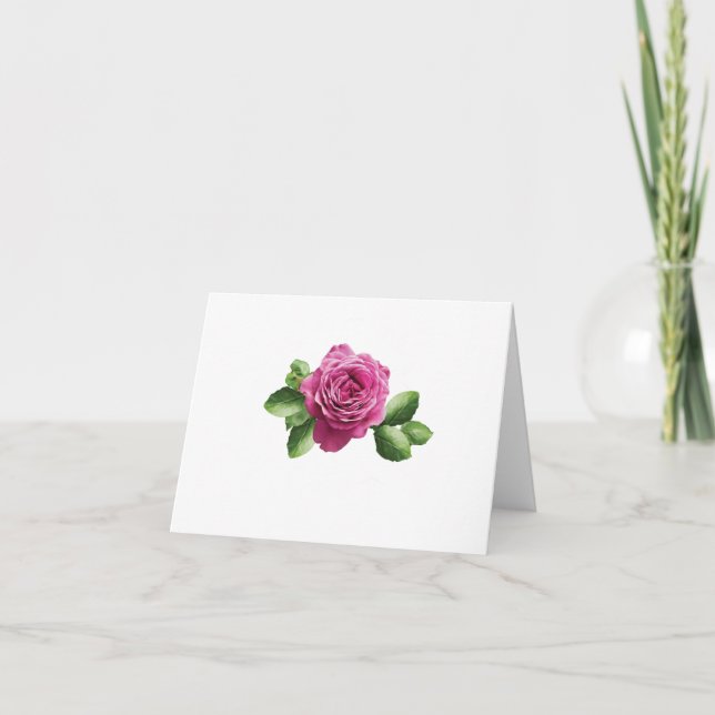 Carte De Remerciements Rose pourpre bulgare (Devant)