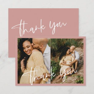 Carte De Remerciements Rose poussiéreux/ Baby shower Rose Photo