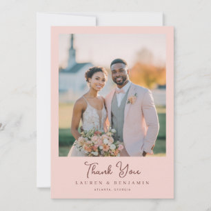 Carte De Remerciements Rose Romantique Photo