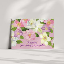 Rose rose et blanc Aquarelle Magnolia