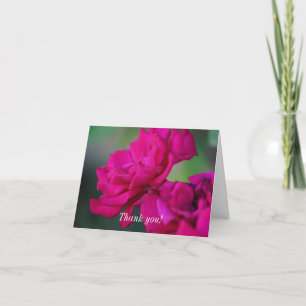 Carte De Remerciements Rose rose fleurie