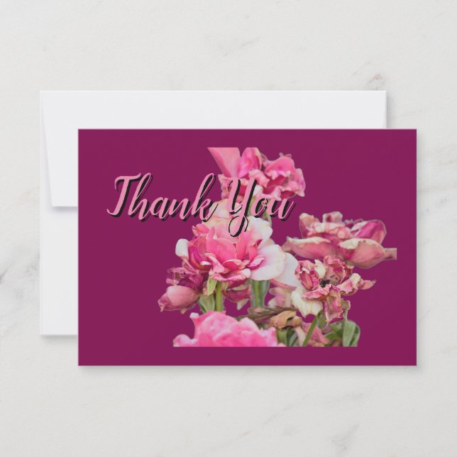 Carte de remerciements Rose sauvage (Devant)