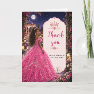 Carte De Remerciements Rose Sweet 16 Royale Princesse