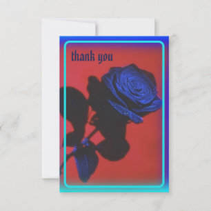 Carte de remerciements Rose vintage
