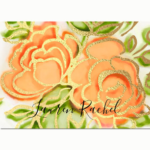 Carte De Remerciements Roses Abstraits bat mitzvah Orange