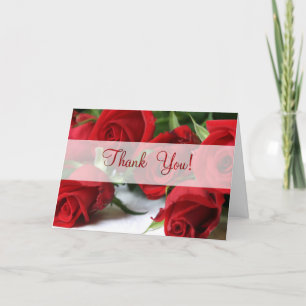 Carte De Remerciements Roses All d'occasion Thank You Card