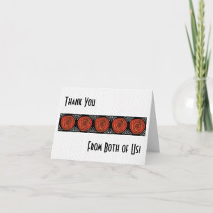 Carte De Remerciements Roses de Decofied (Merci de tous les deux)